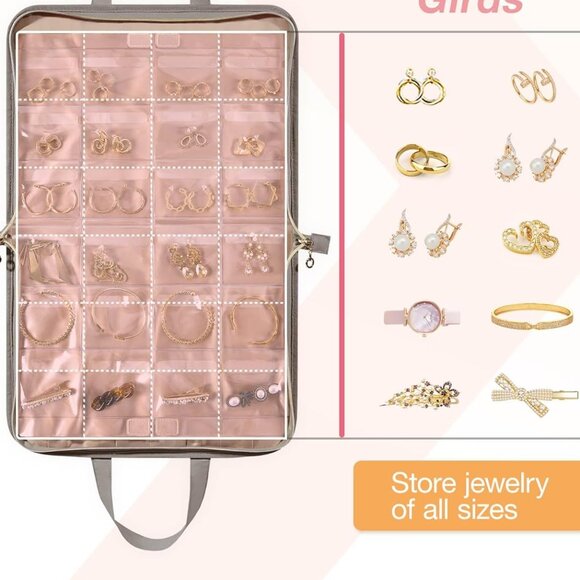 Bagsmart - Travel Jewelry Organizer Case in Gray - Picture 6 of 8